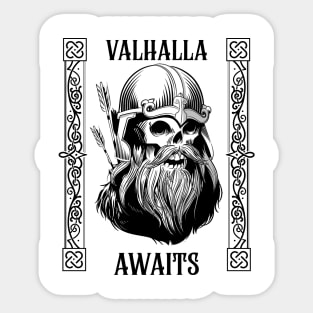 Valhalla Awaits Viking Sticker